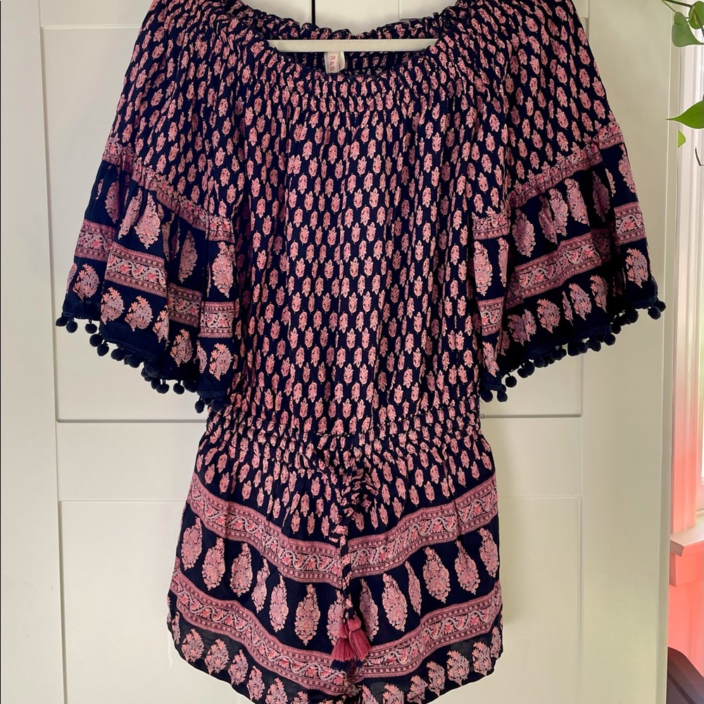 Anthropologie Raga Boho Off-shoulder Romper XS - Picture 3 of 8